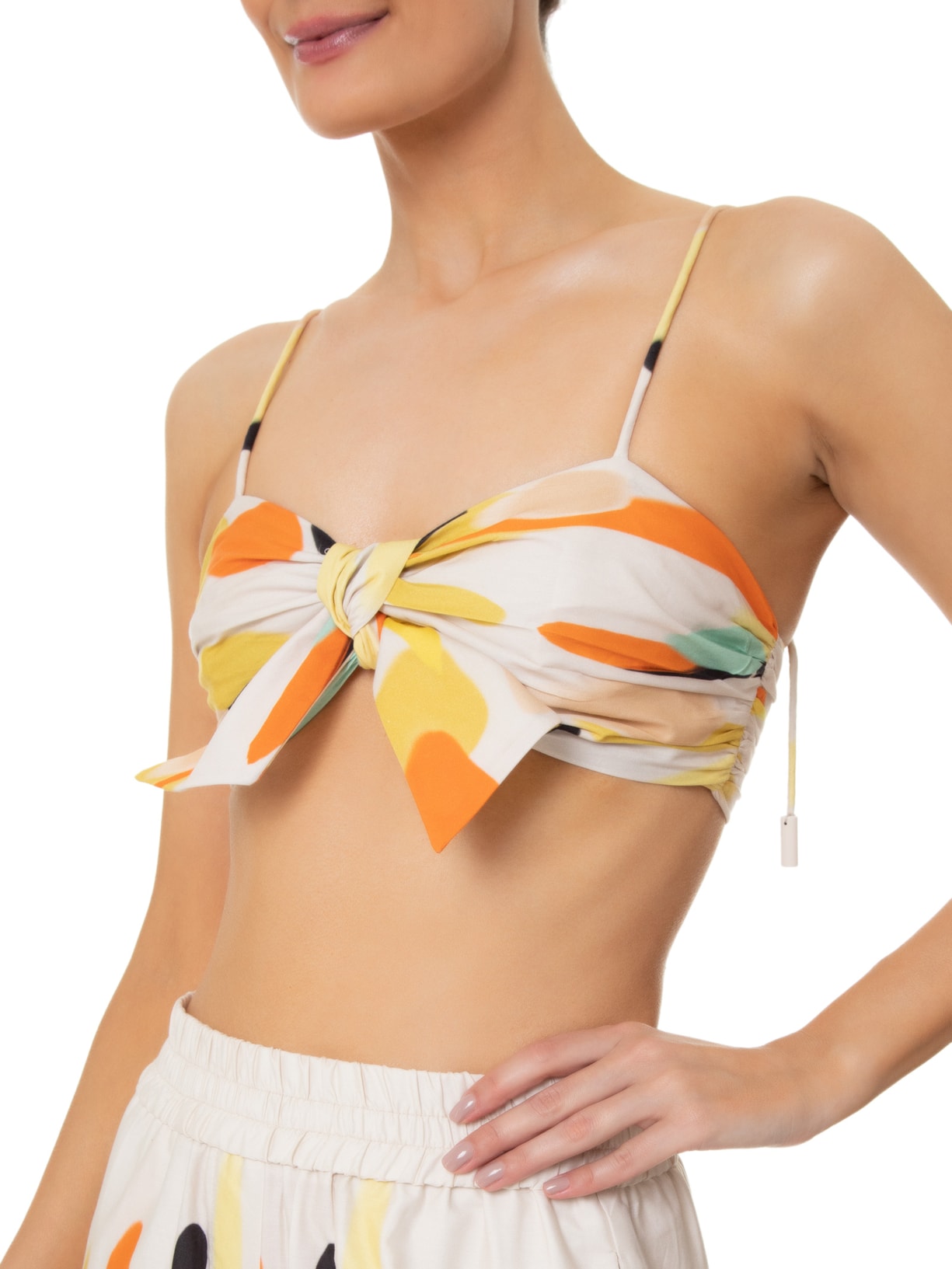 Top Laço Drapeado Murano Fresh Bege Animale