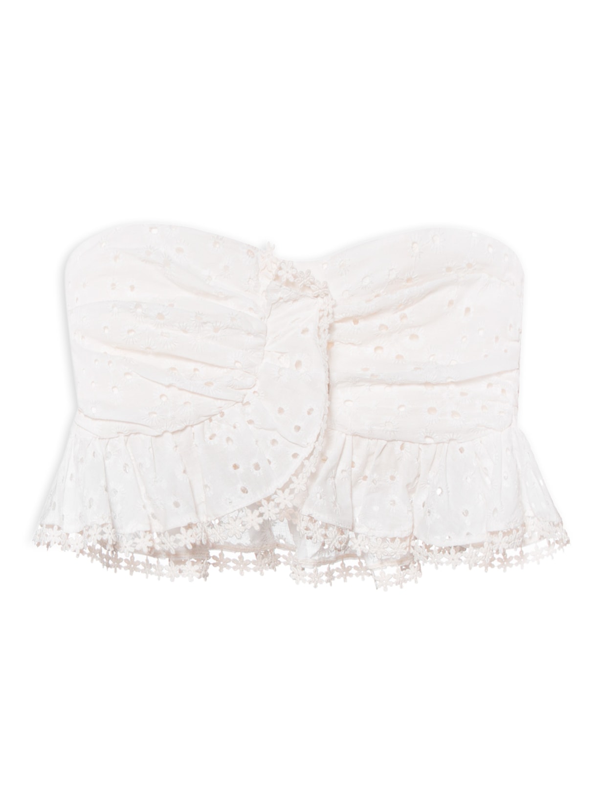 Top Laise Babado - Branco