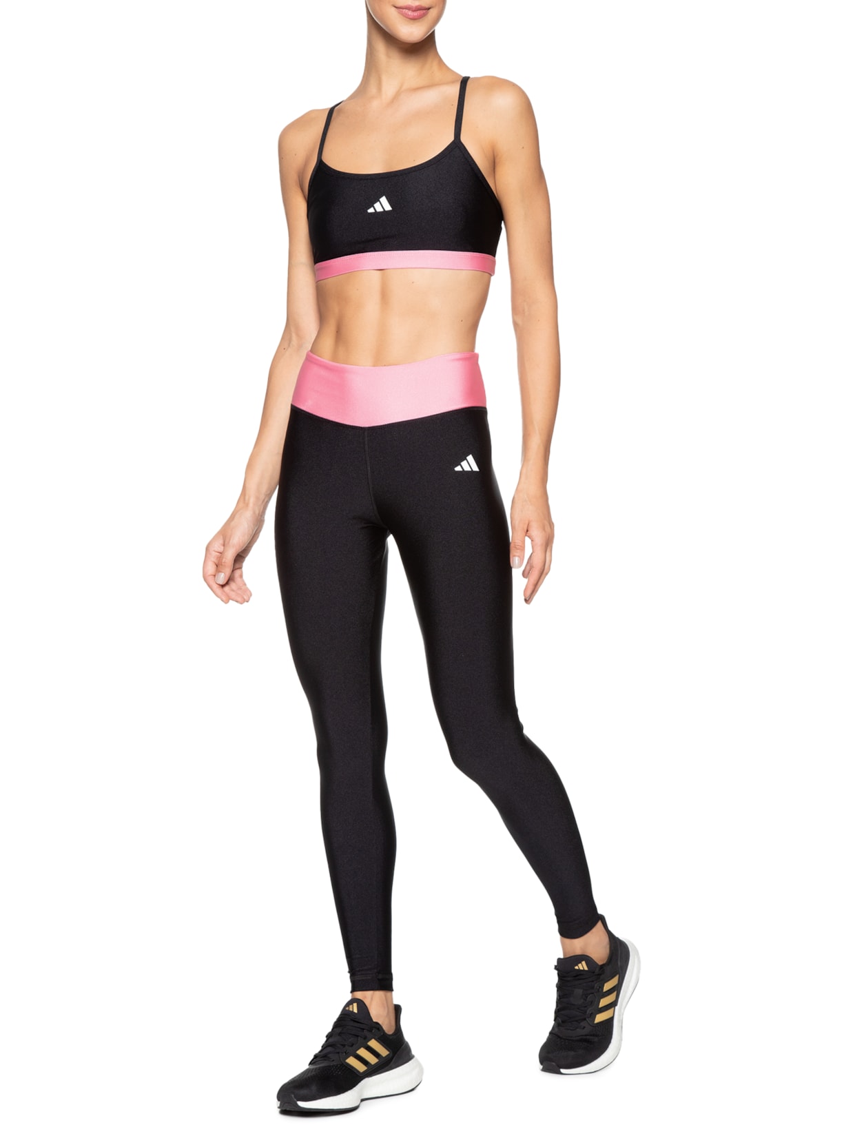 Top Latin Fit Colorblock Preto Adidas