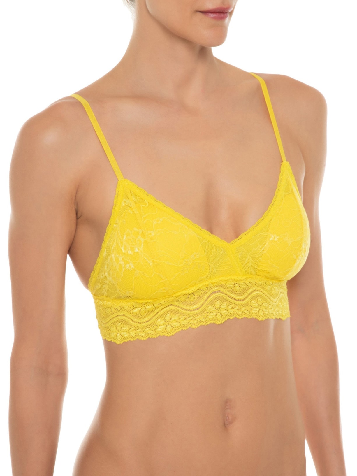 Top Leve Com Bojo Removível Amarelo Valisere