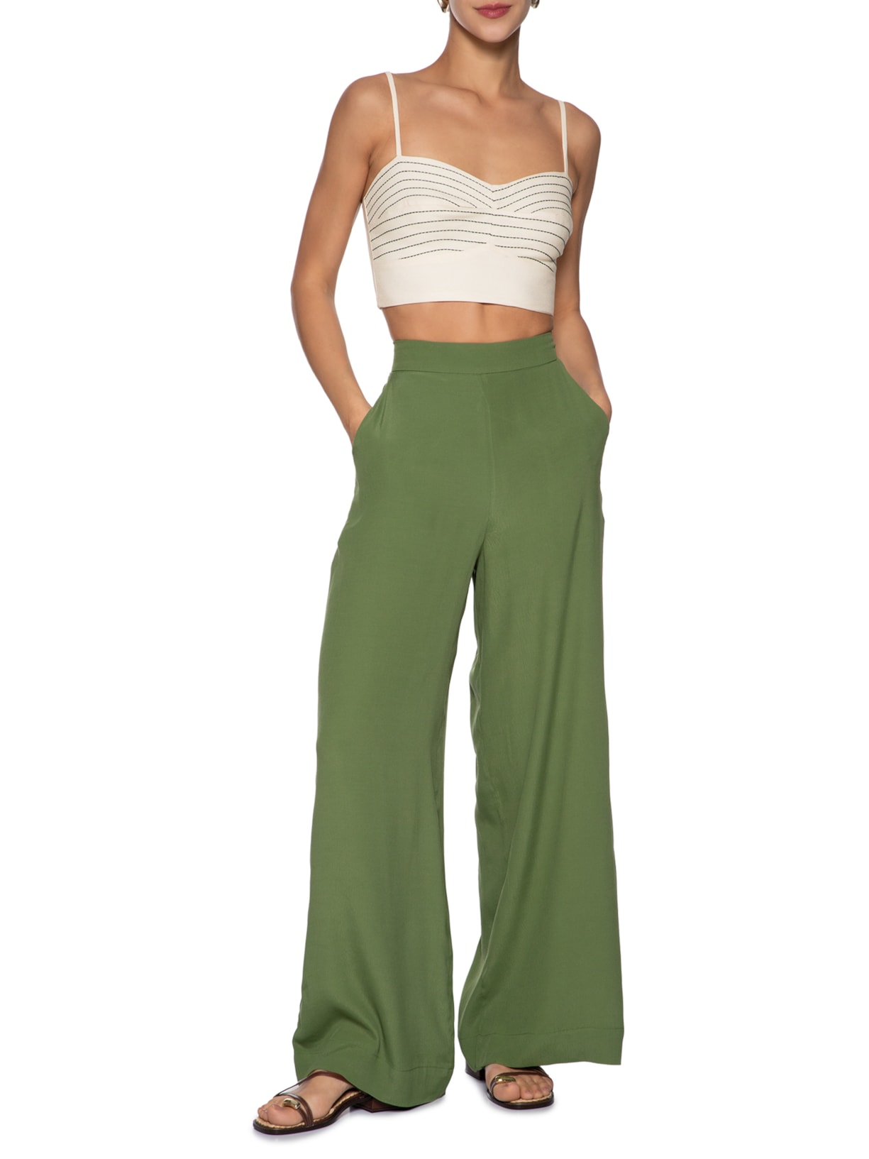 Top Linho Bordado Estampa Tropicana Amarelo Dress To