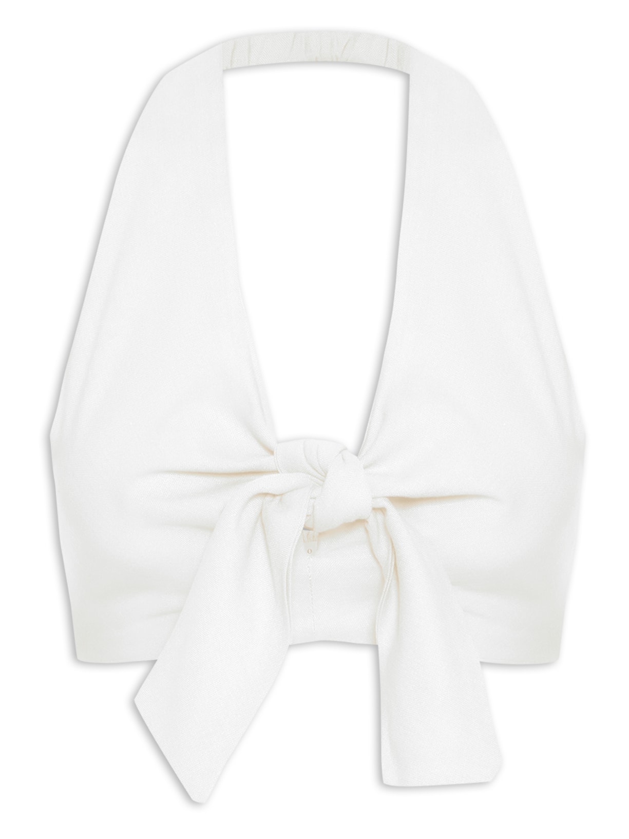 Top Linho Nó Frente - Off White