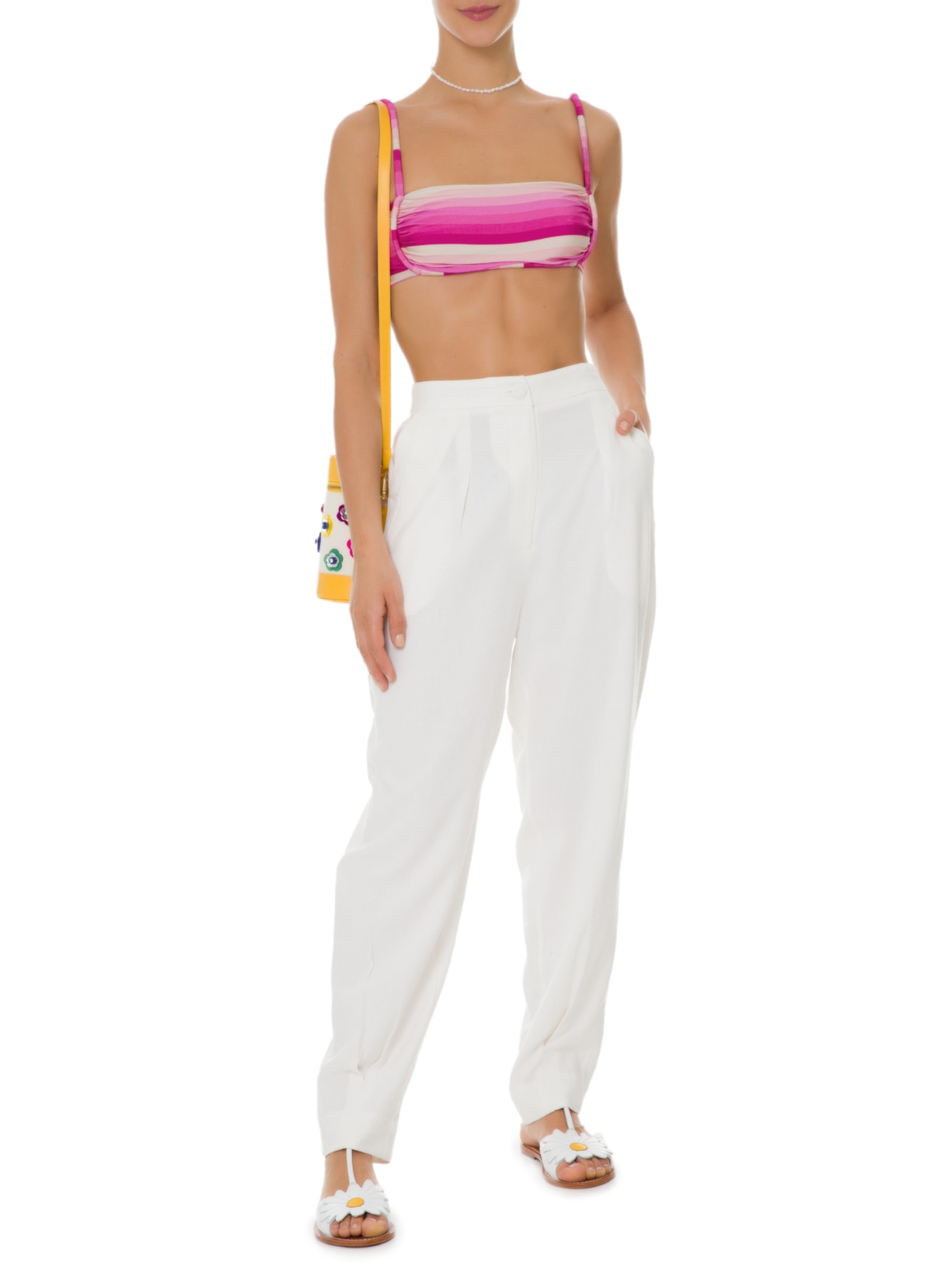 Top Listra Coração Rosa Farm