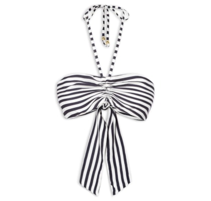 Top Listrado Com Amarração - Azul