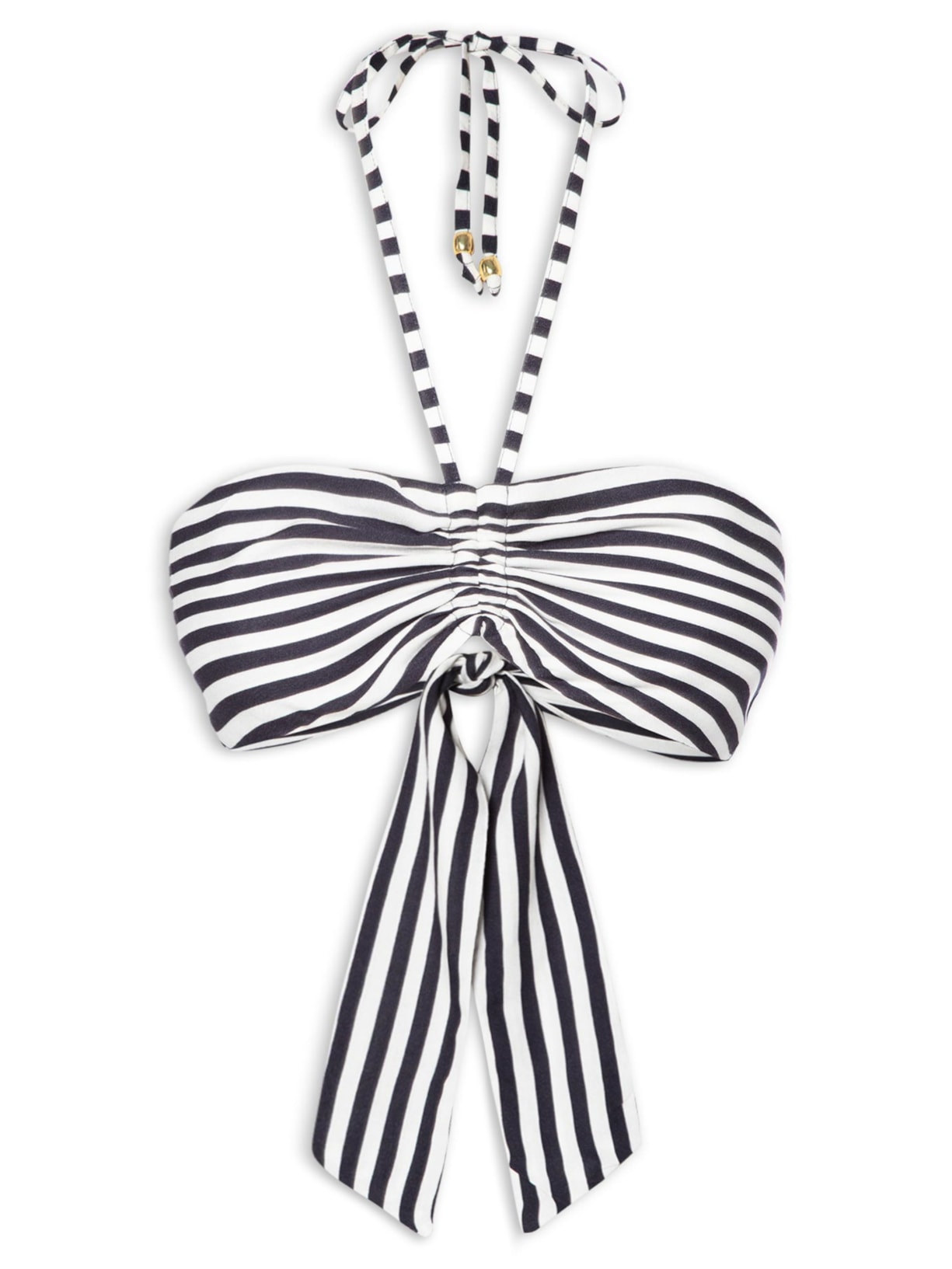 Top Listrado Com Amarração - Azul