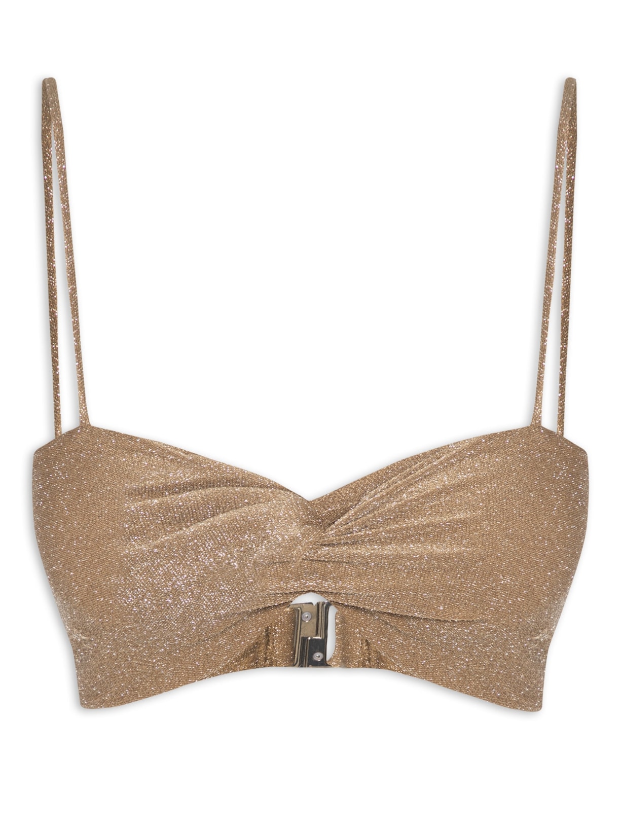 Top Lurex Assimétrico - Dourado