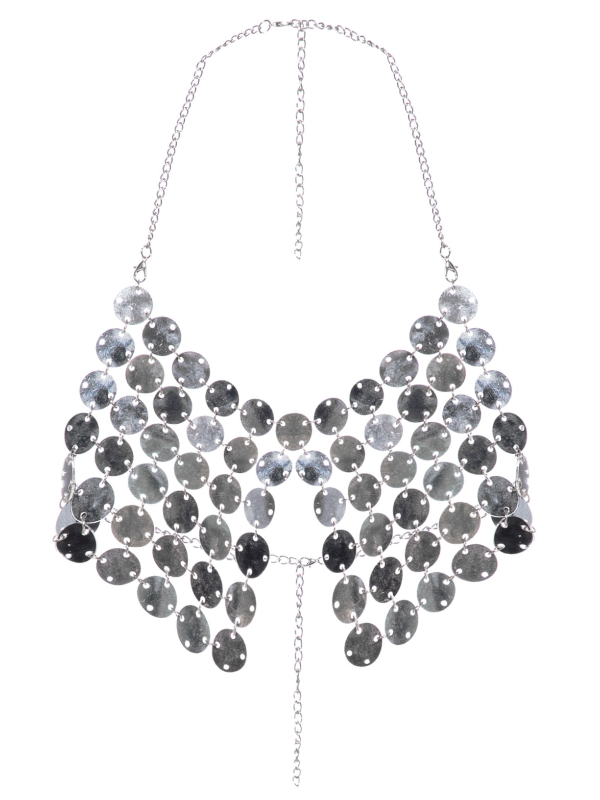 Top Malha Metálica Feminino - Prata