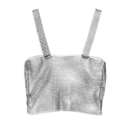 Top Malha Metálica - Preto