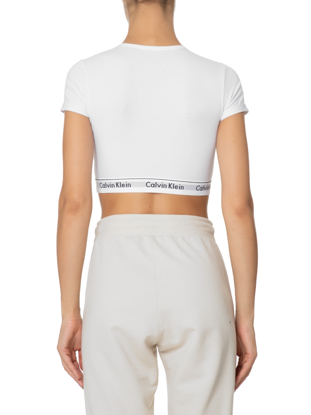 Top Manga Curta Modern Cotton Branco Calvin Klein Underwear