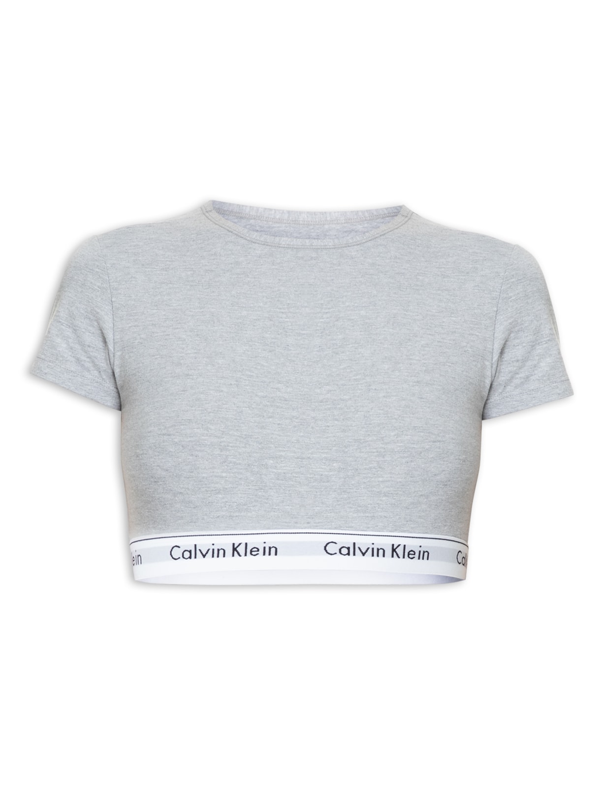 Top Manga Curta Modern Cotton - Cinza