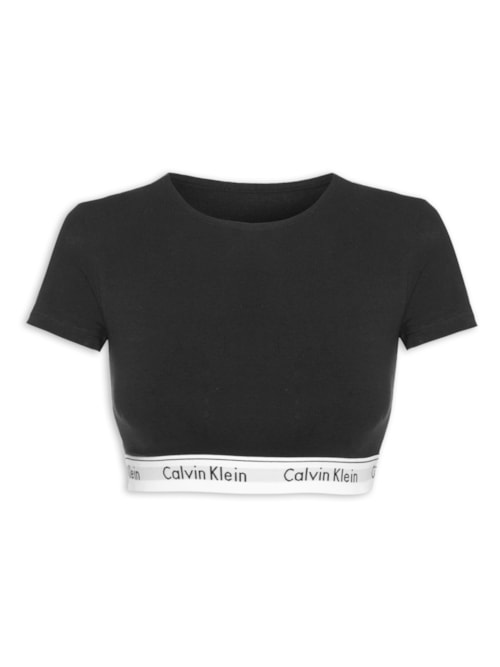 Top Manga Curta Modern Cotton - Preto
