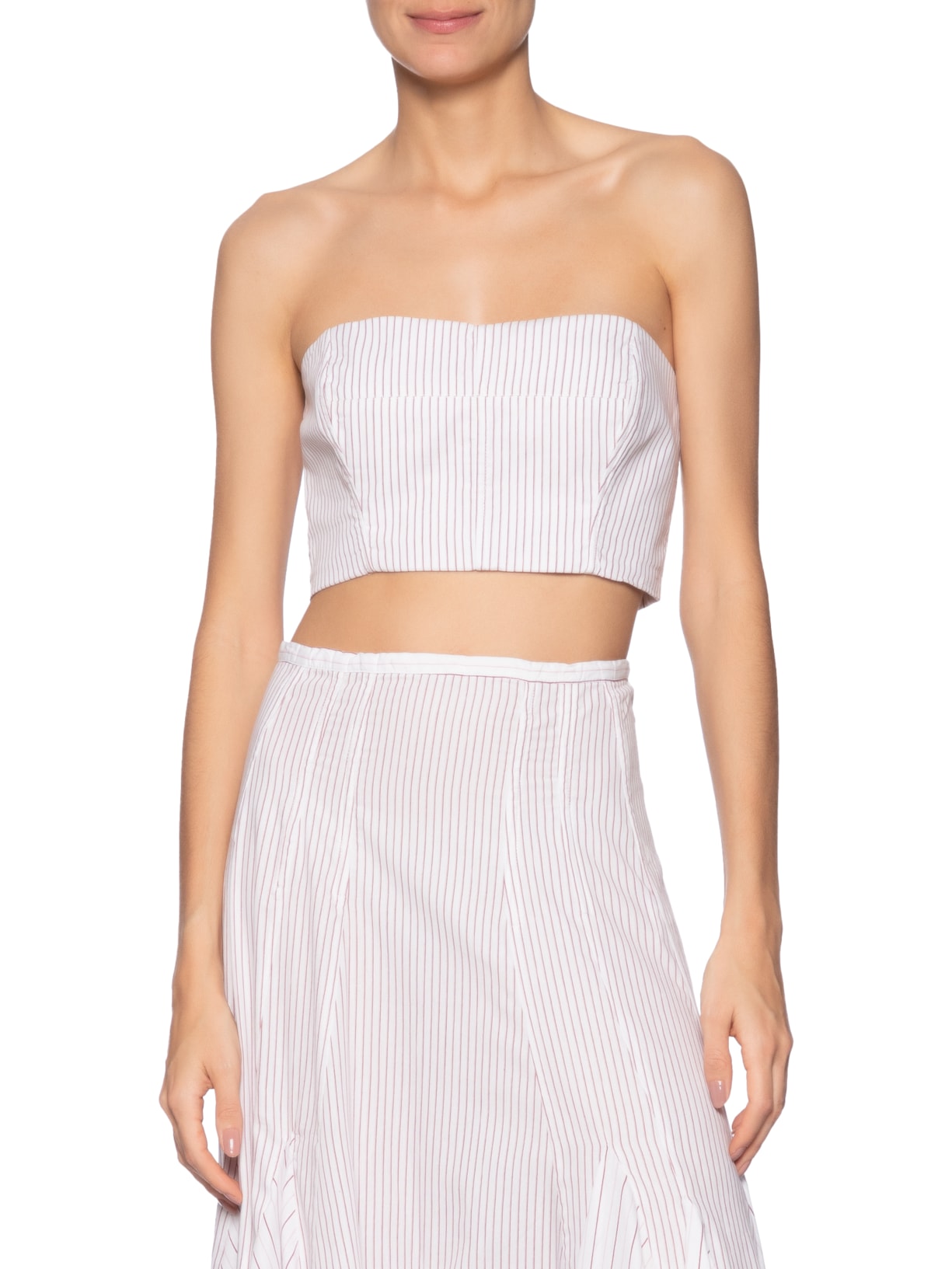 Top Marcela Listras Branco Animale