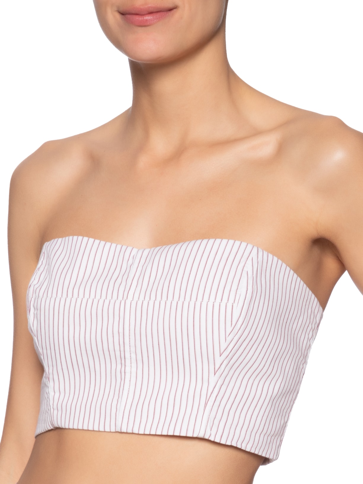 Top Marcela Listras Branco Animale