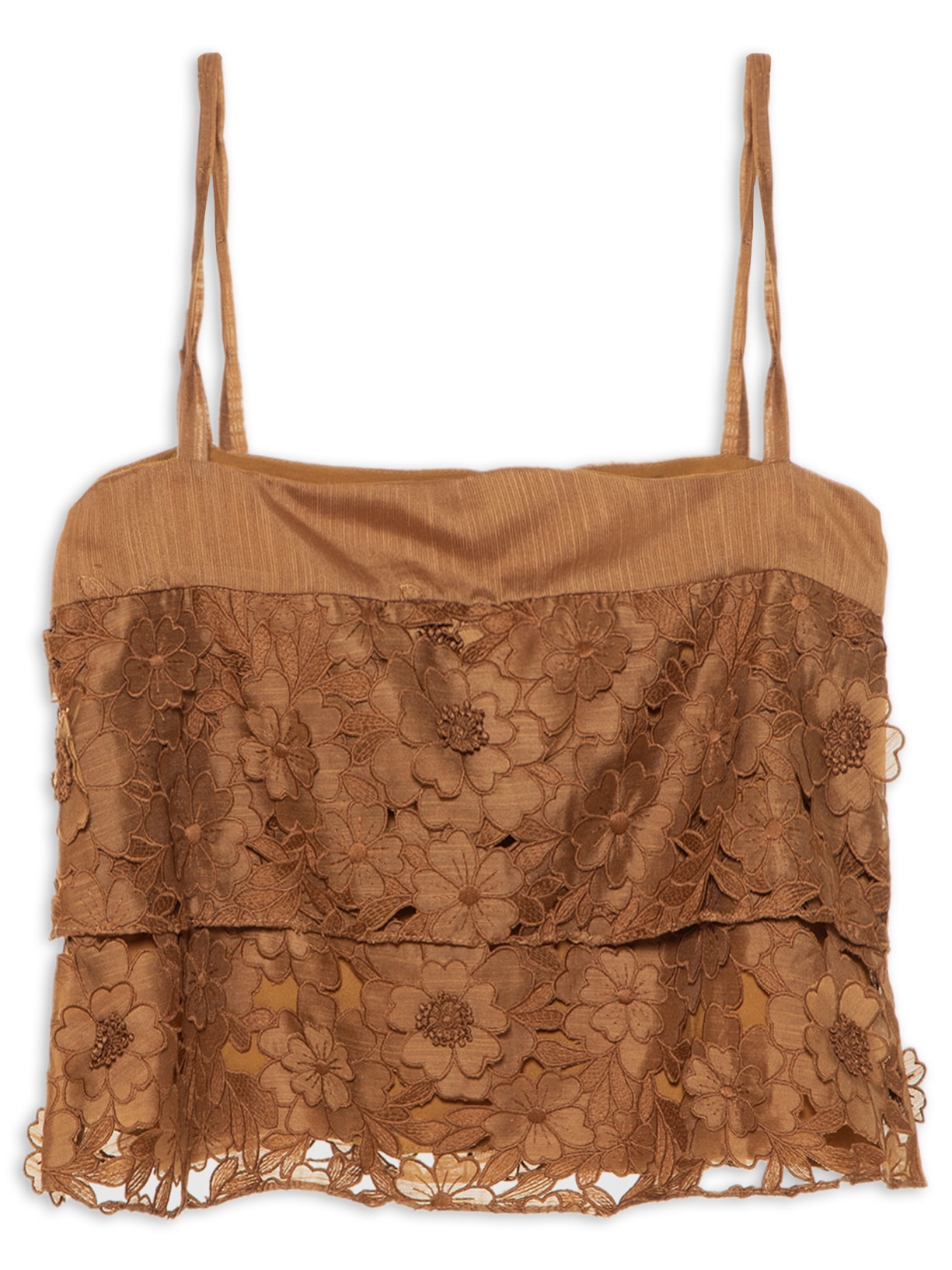 Top Mecca Floral - Marrom