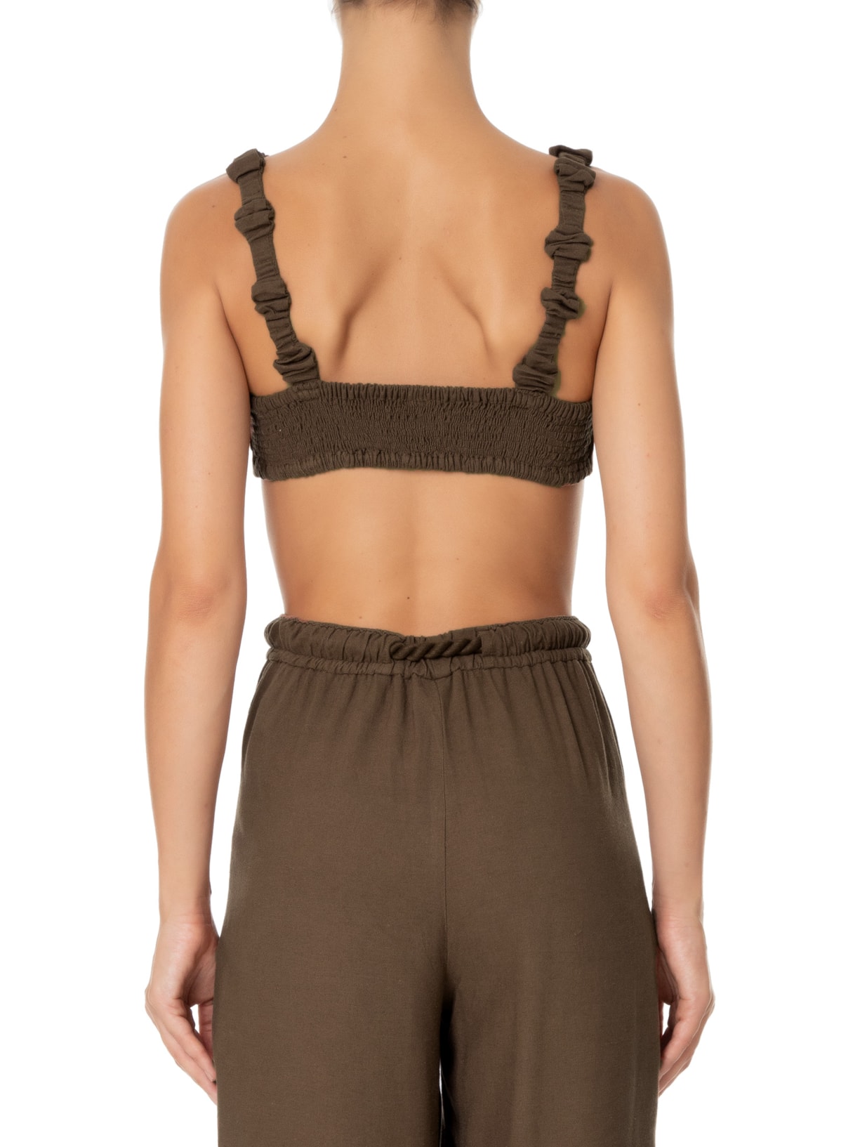 Top Meia Taça Marrom  Farm