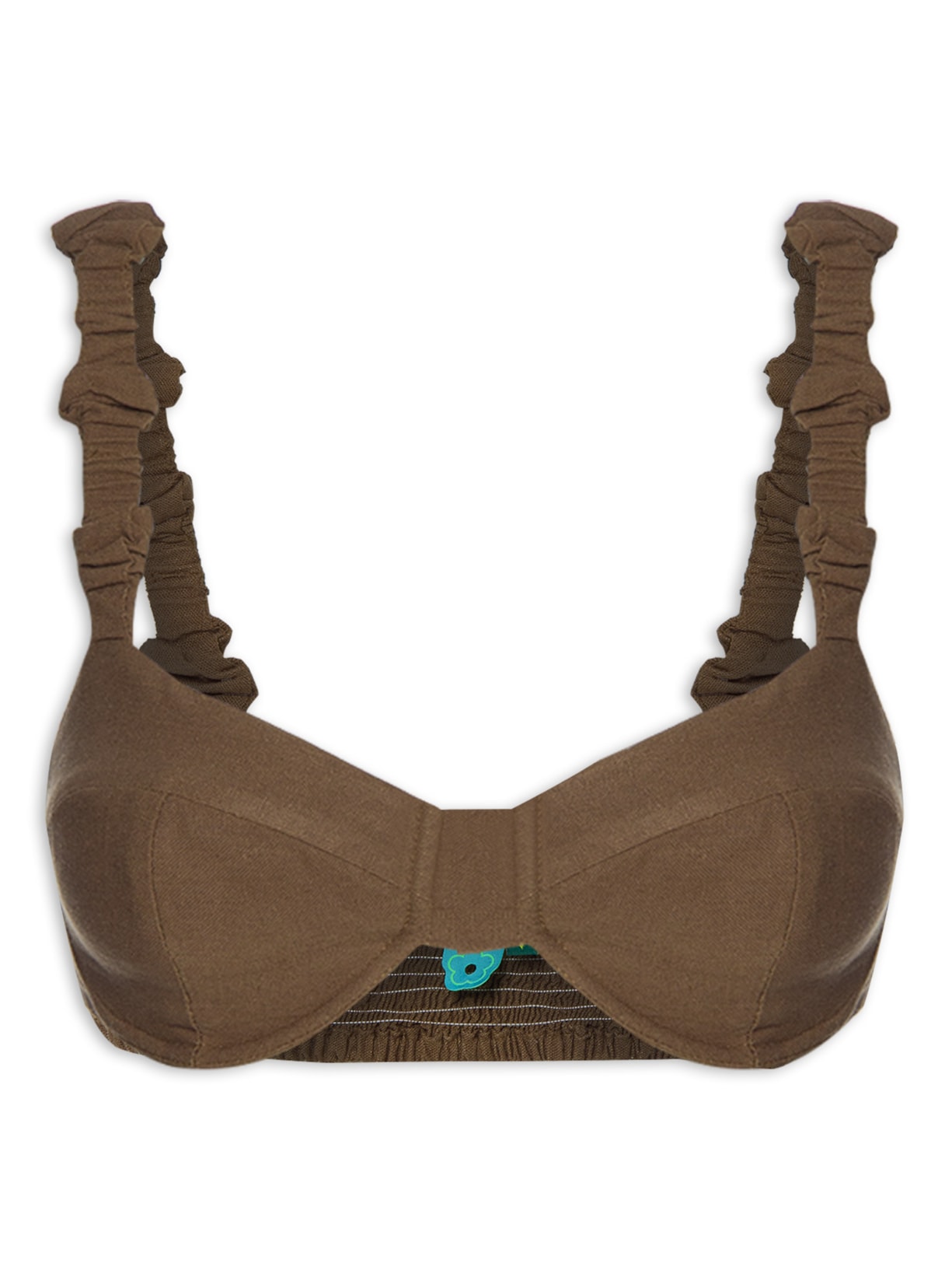 Top Meia Taça Marrom  Farm