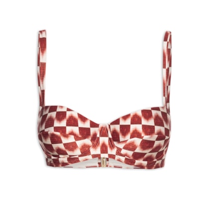 Top Meia Taça Retrô - Vermelho