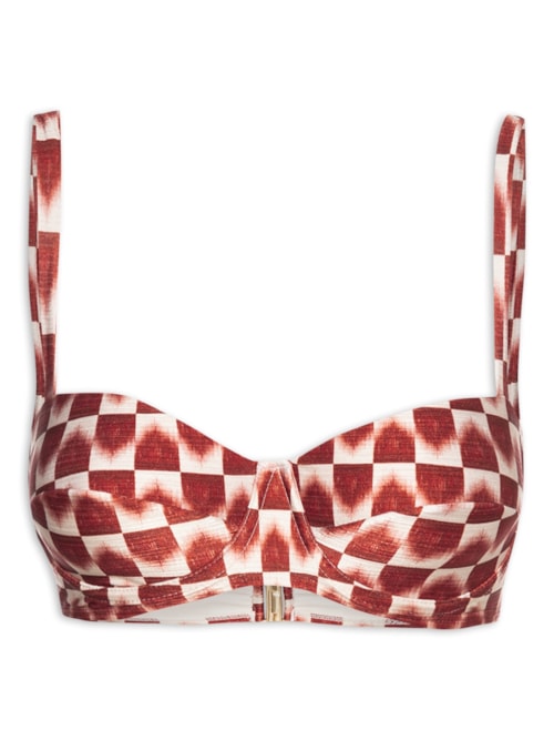 Top Meia Taça Retrô - Vermelho