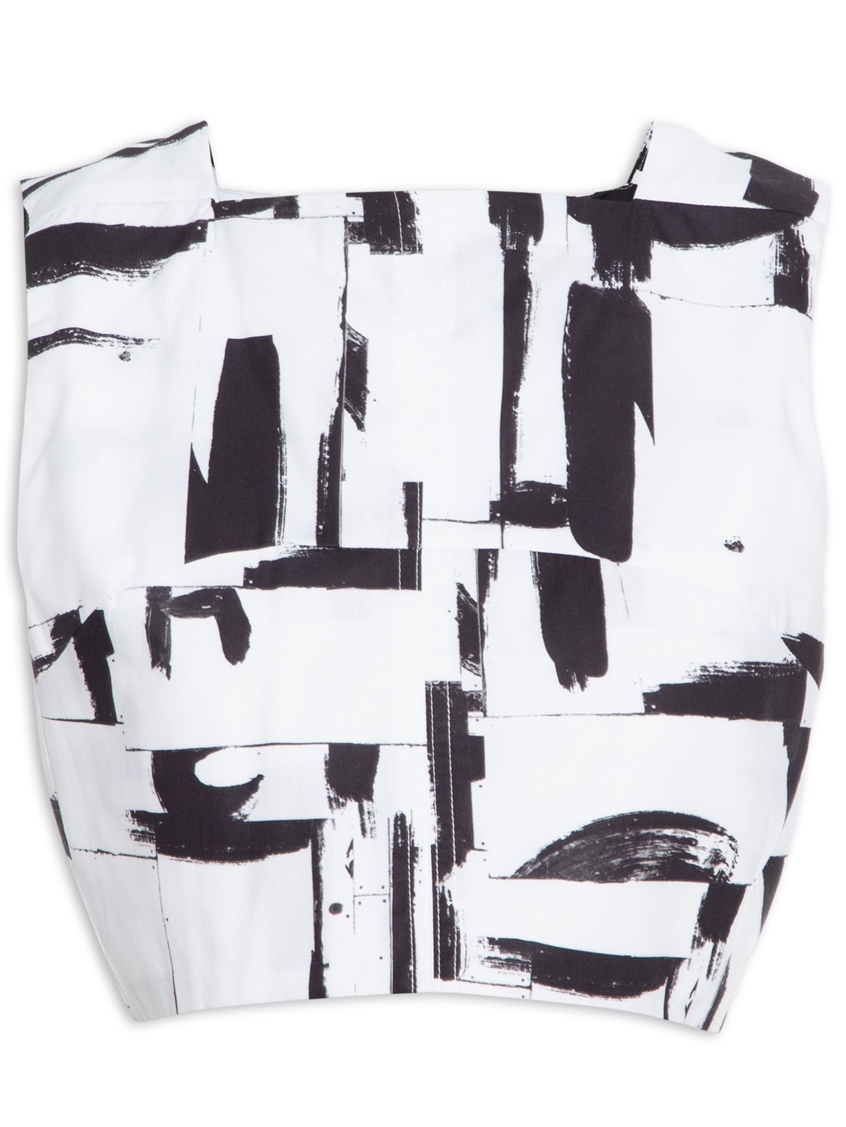 Top Minimalista Abstrato Expressão - Branco