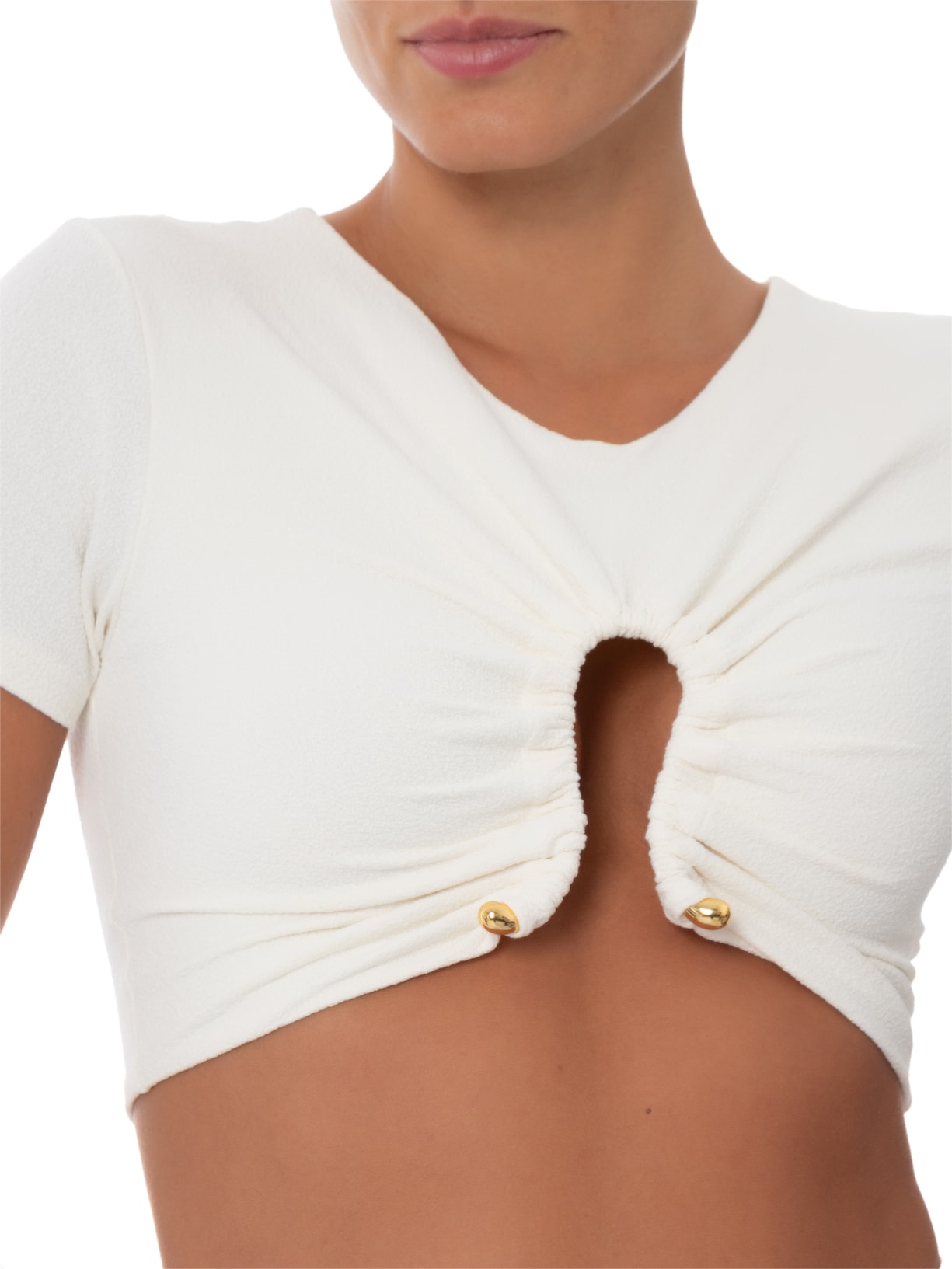 Top Muse Crepe Branco La Sirène