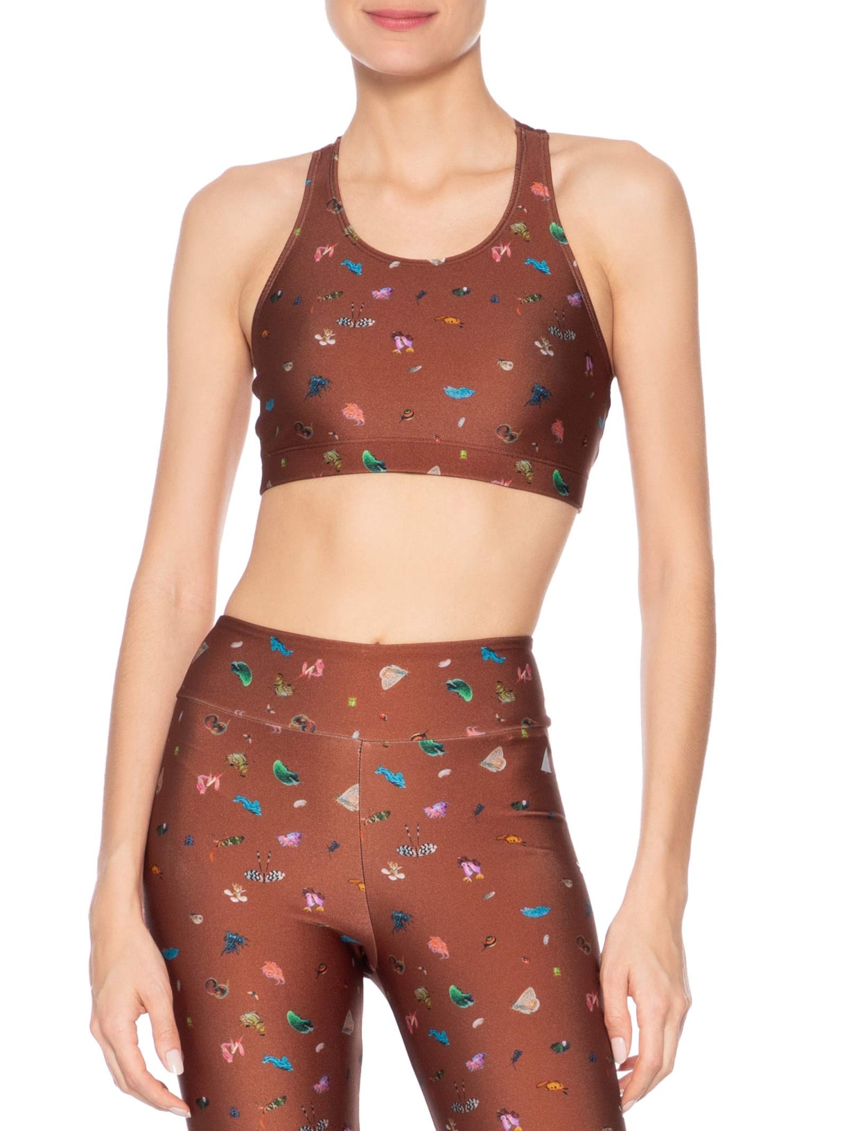 Top Nadador Basic Estampado Bugs Marrom Lauf