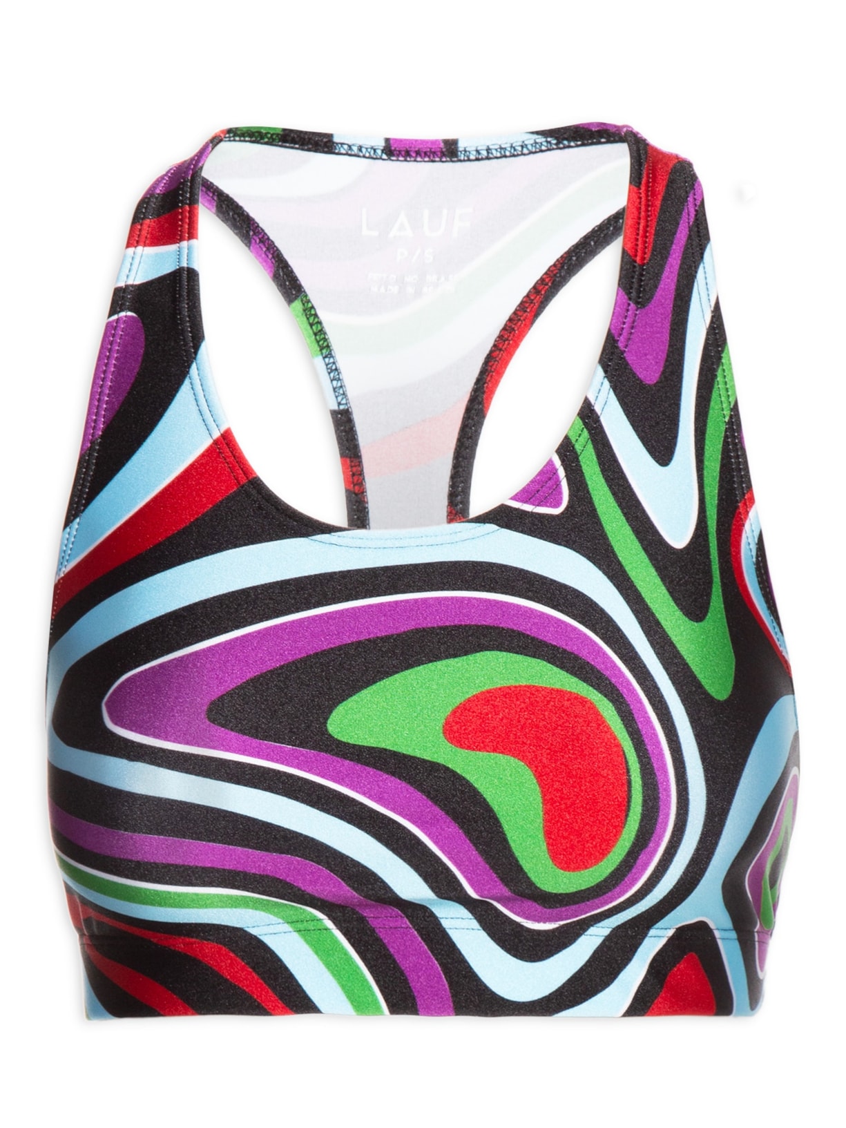 Top Nadador Basic Estampado Psico - Preto