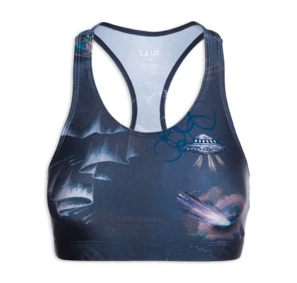 Top Nadador Basic Estampado Universo - Azul