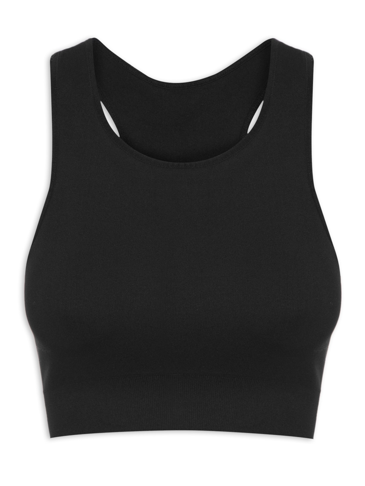 Top Nadador Basic Sem Costura - Preto
