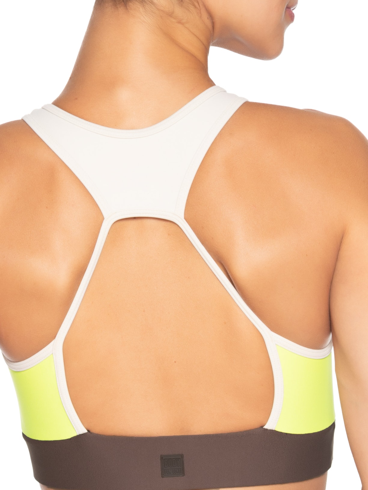 Top Nadador Liso Marrom Body For Sure