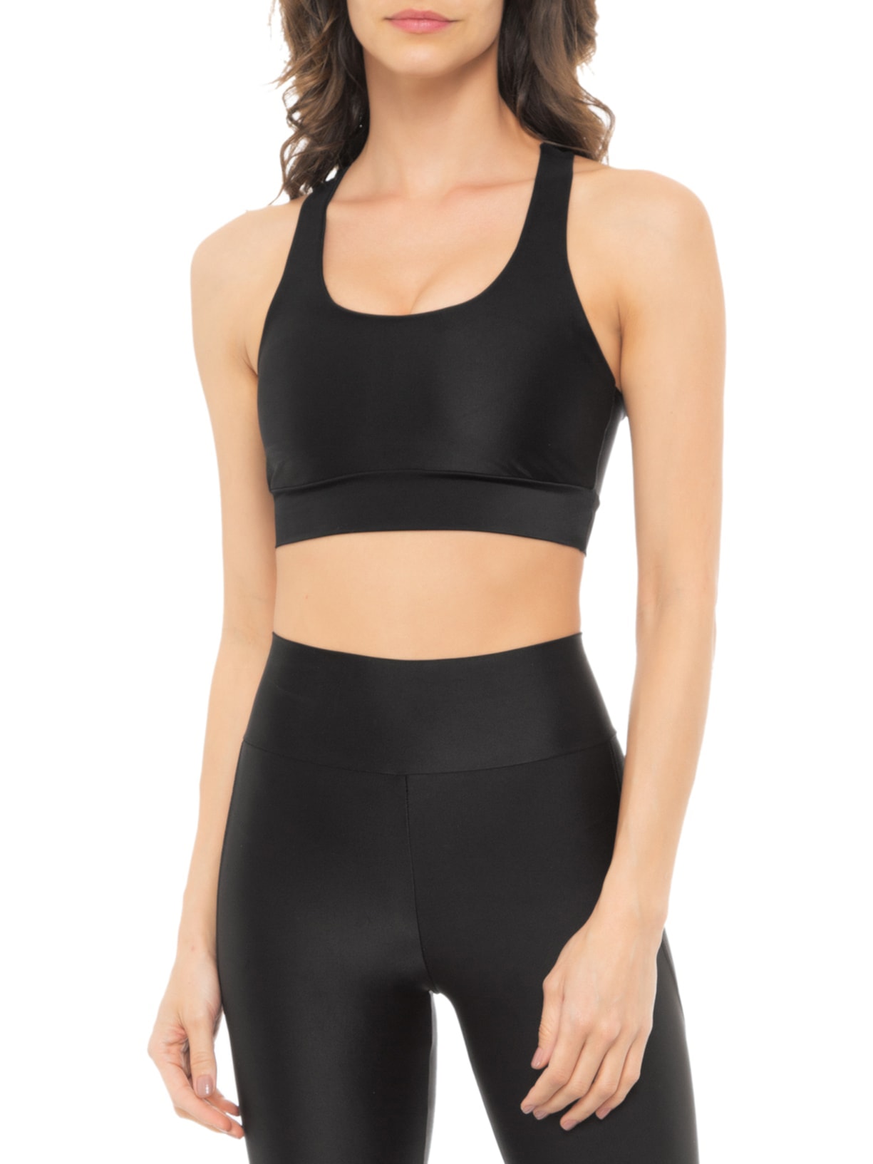 Top Nadador Liso Preto Body For Sure