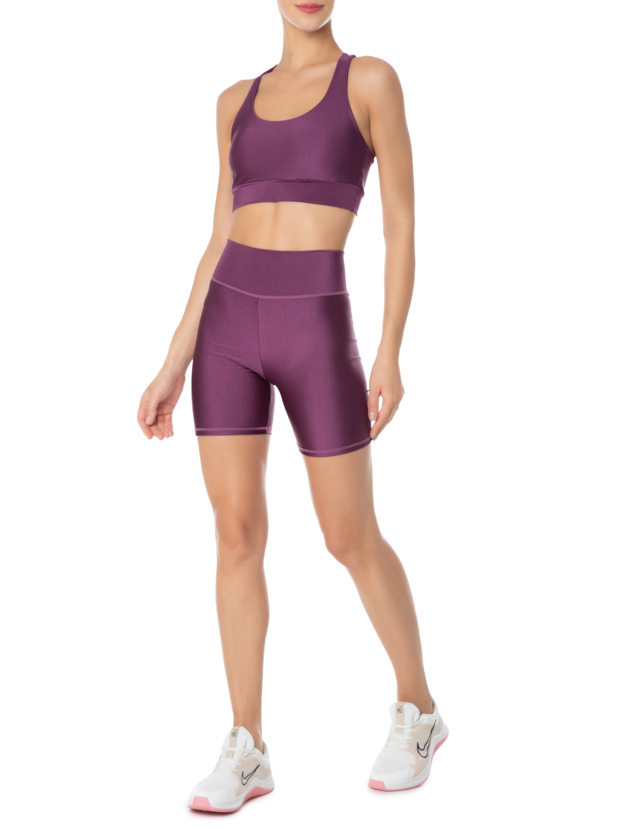 Top Nadador Liso Roxo Body For Sure