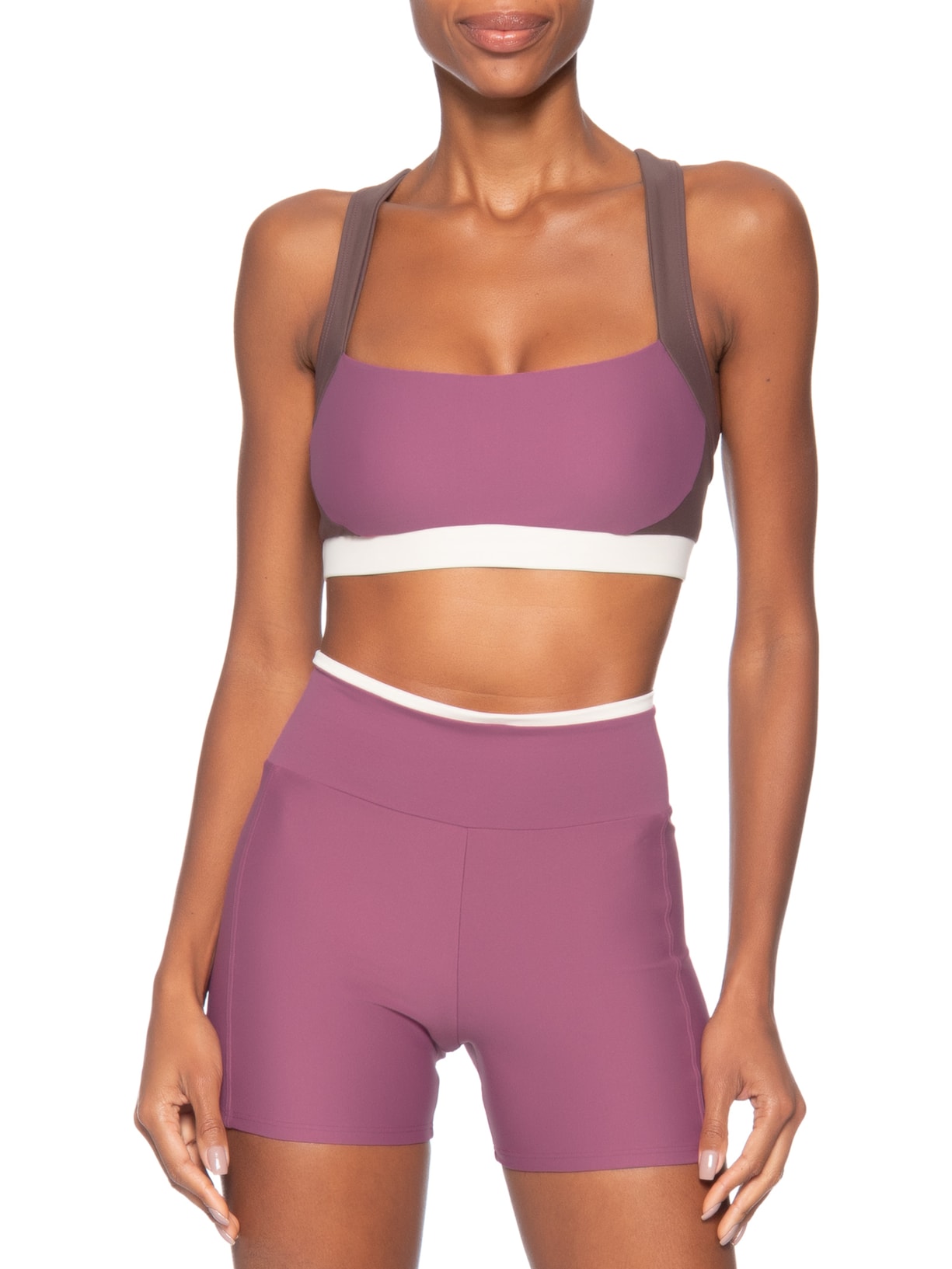 Top Nadador Liso Roxo Body For Sure