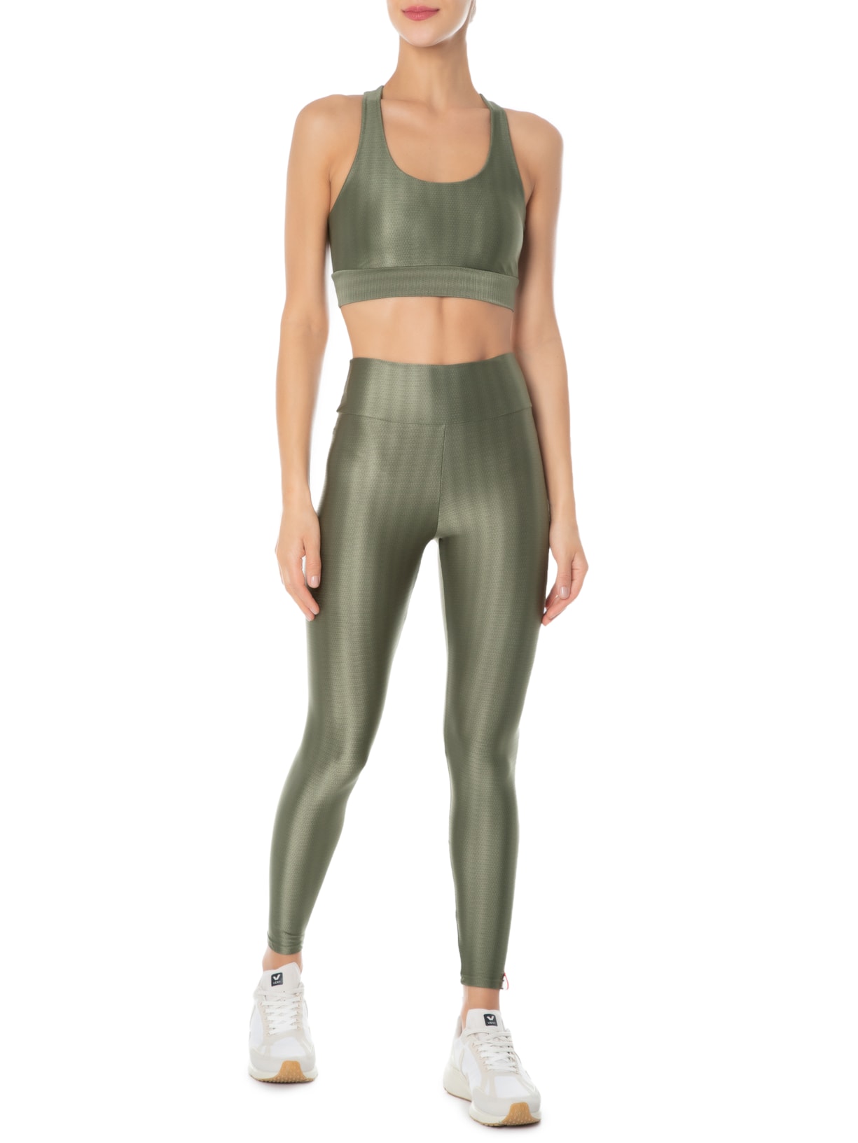 Top Nadador Liso Verde Body For Sure