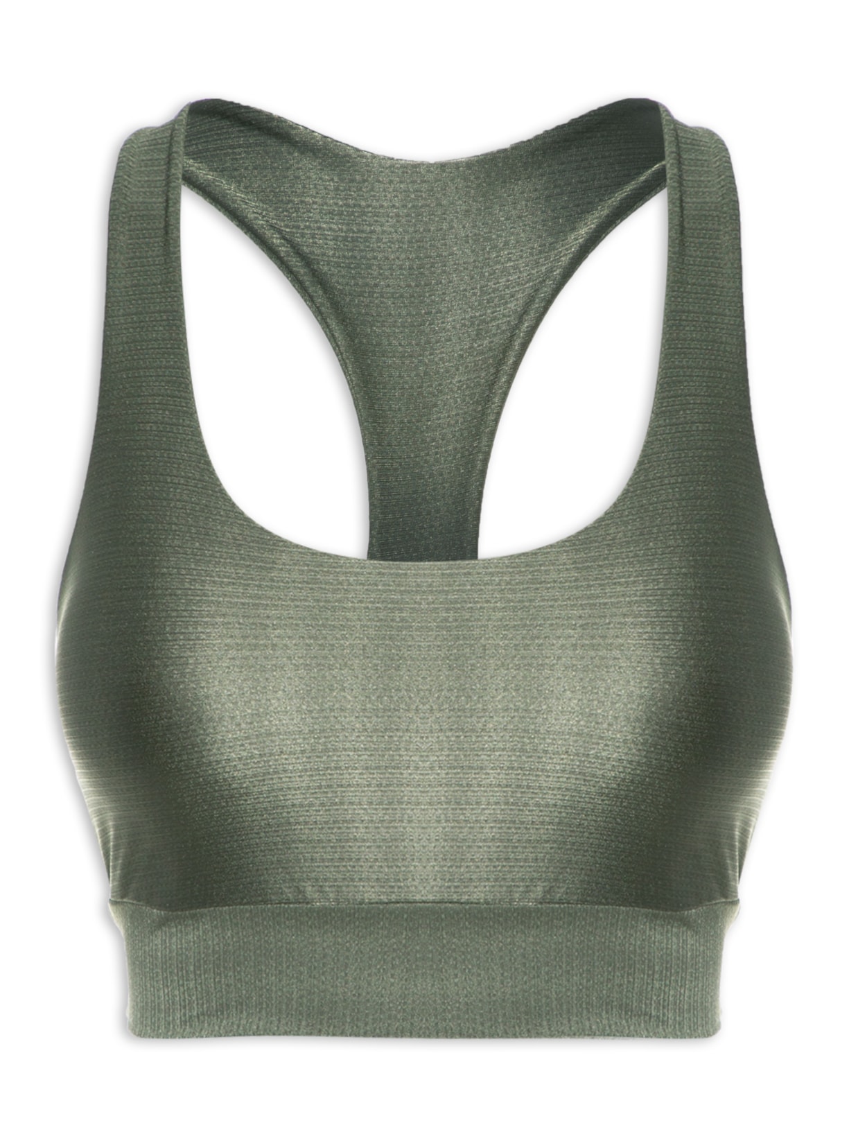 Top Nadador Liso Verde Body For Sure