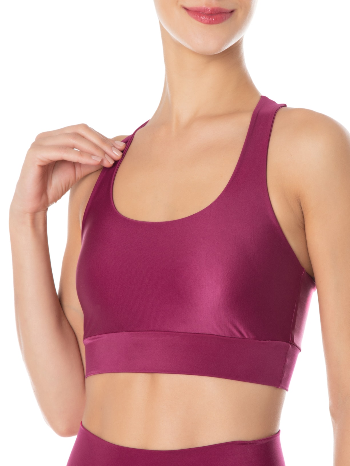 Top Nadador Liso Vermelho Body For Sure