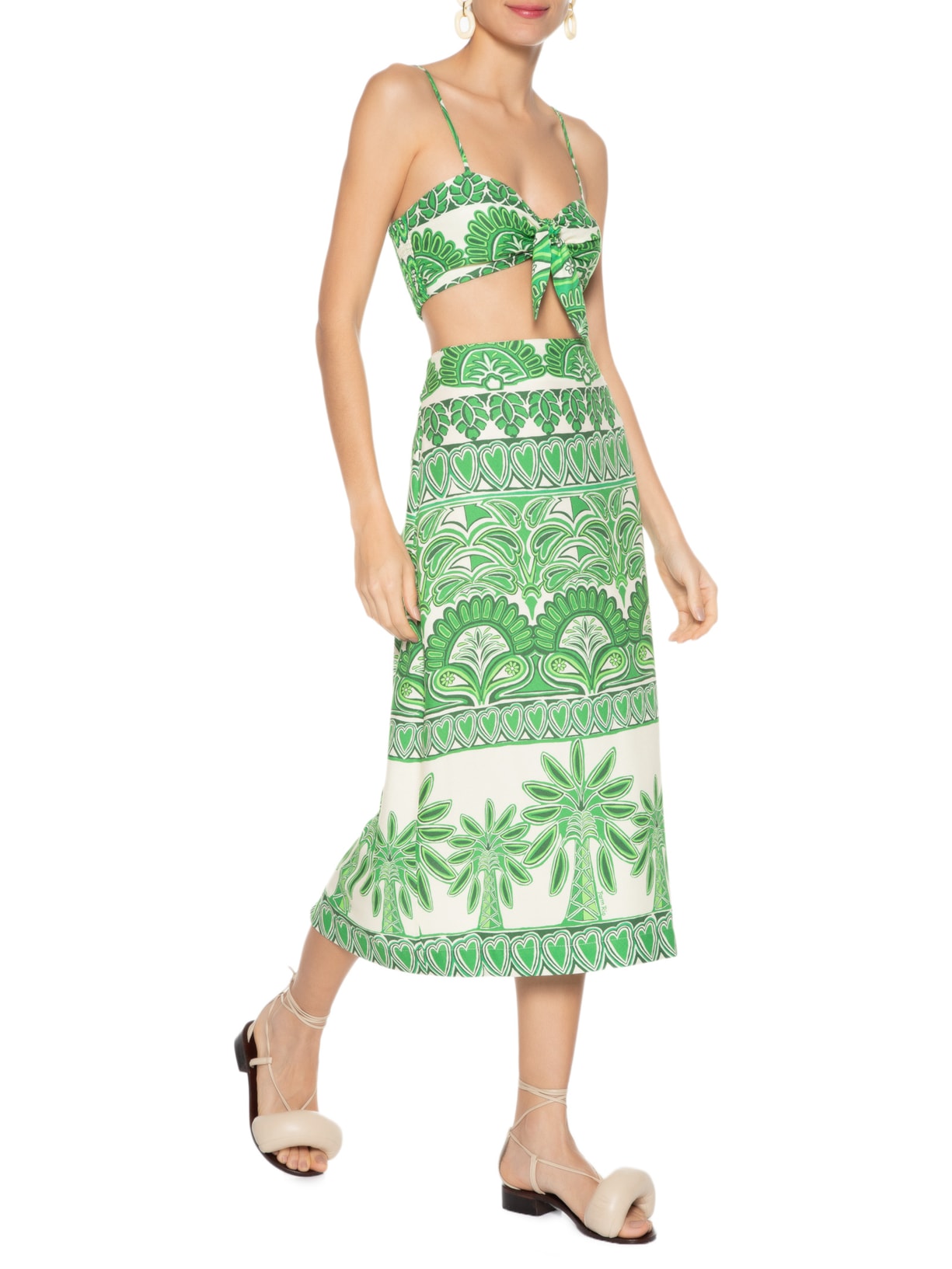 Top Nó Coqueiral Boho Verde Farm