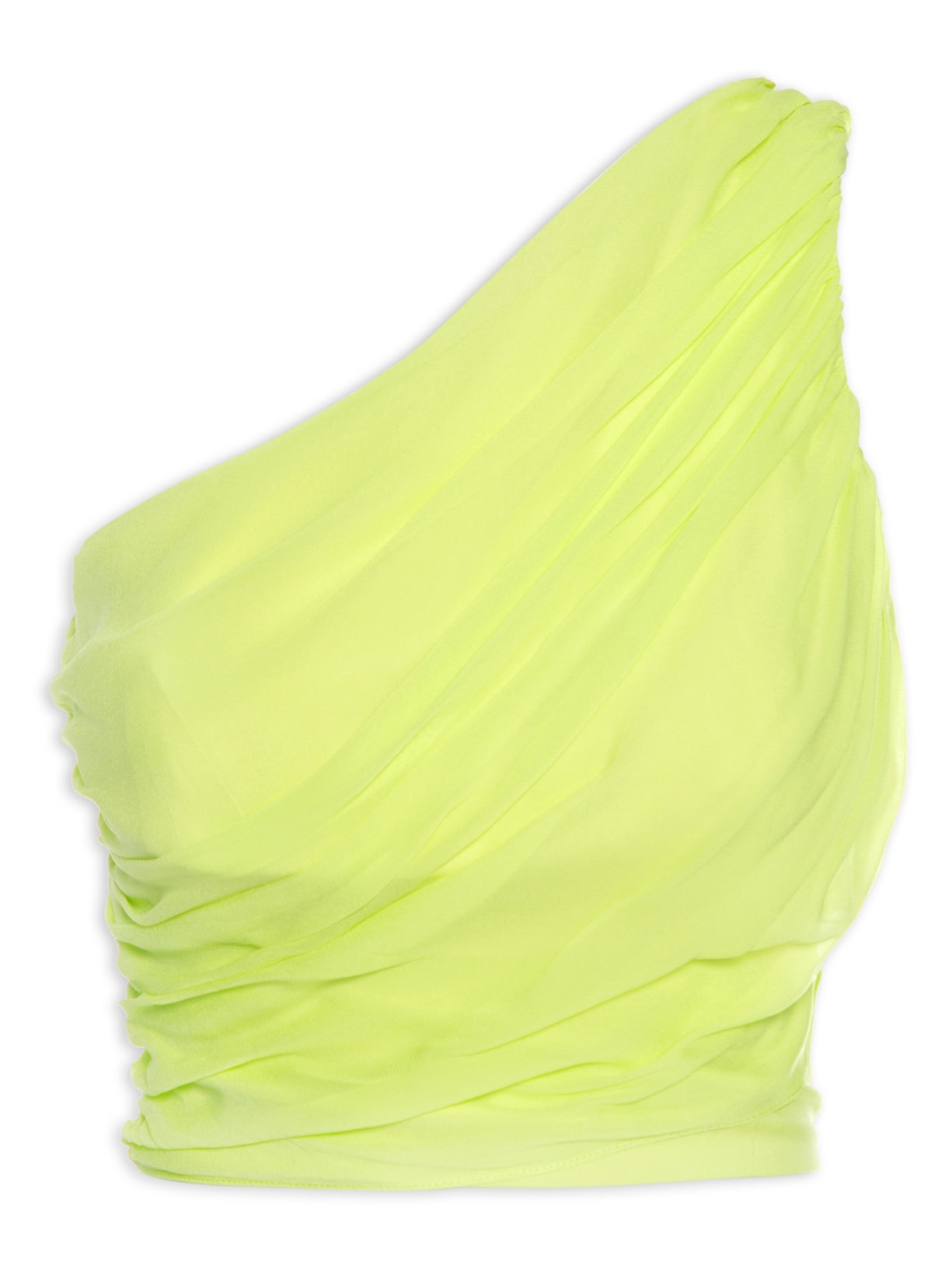 Top Ombro único Drapeado Em Ggt - Verde