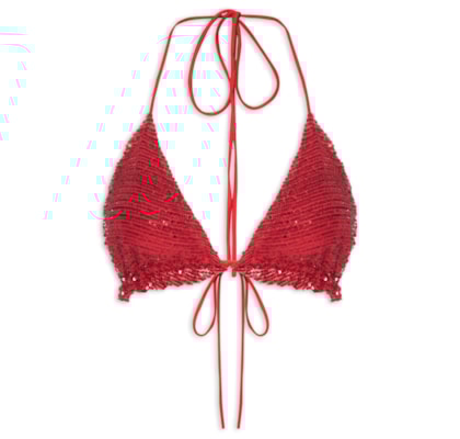 Top Paetê Bicolor - Vermelho