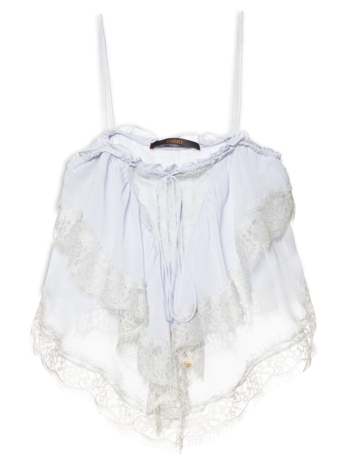 Top Pontas Renda Azul Fairy Azul Animale