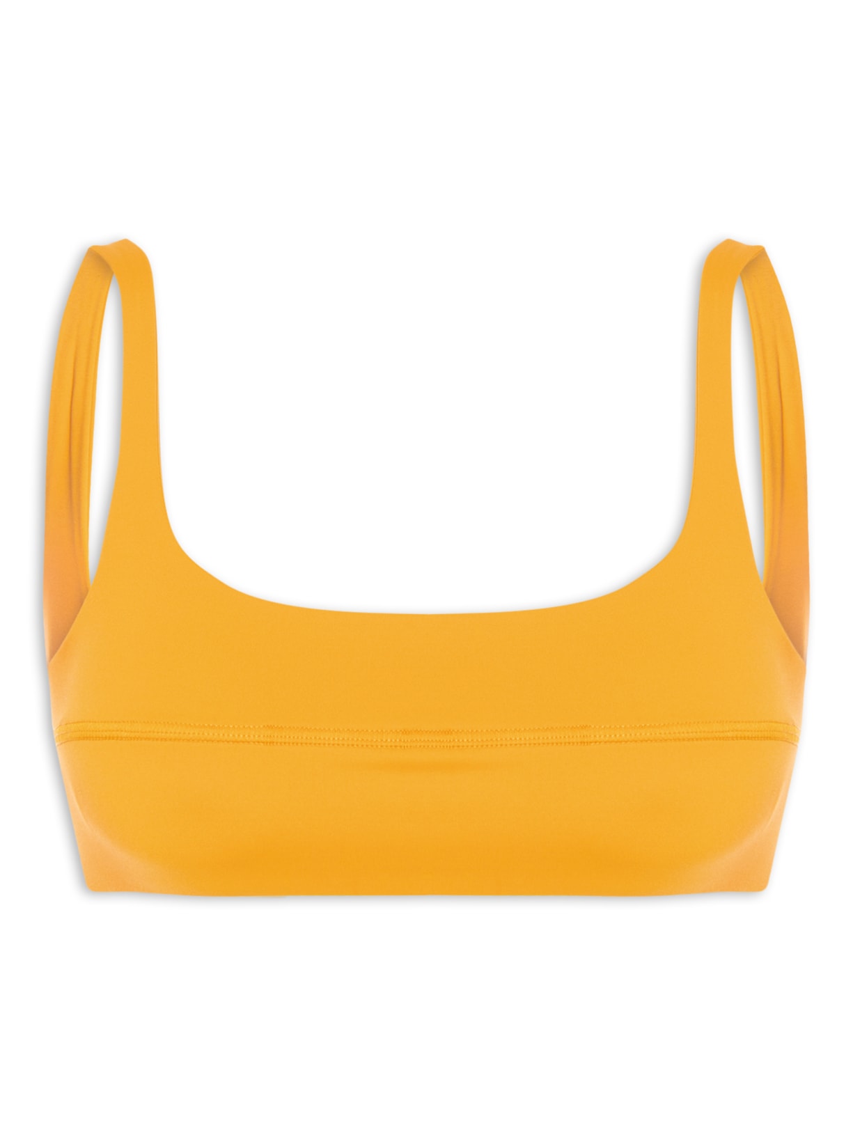 Top Quadrado Recorte Frontal - Amarelo