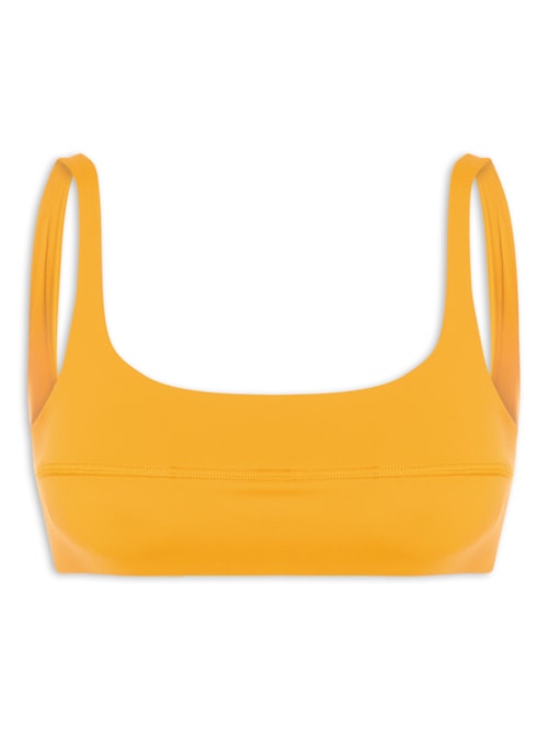 Top Quadrado Recorte Frontal - Amarelo