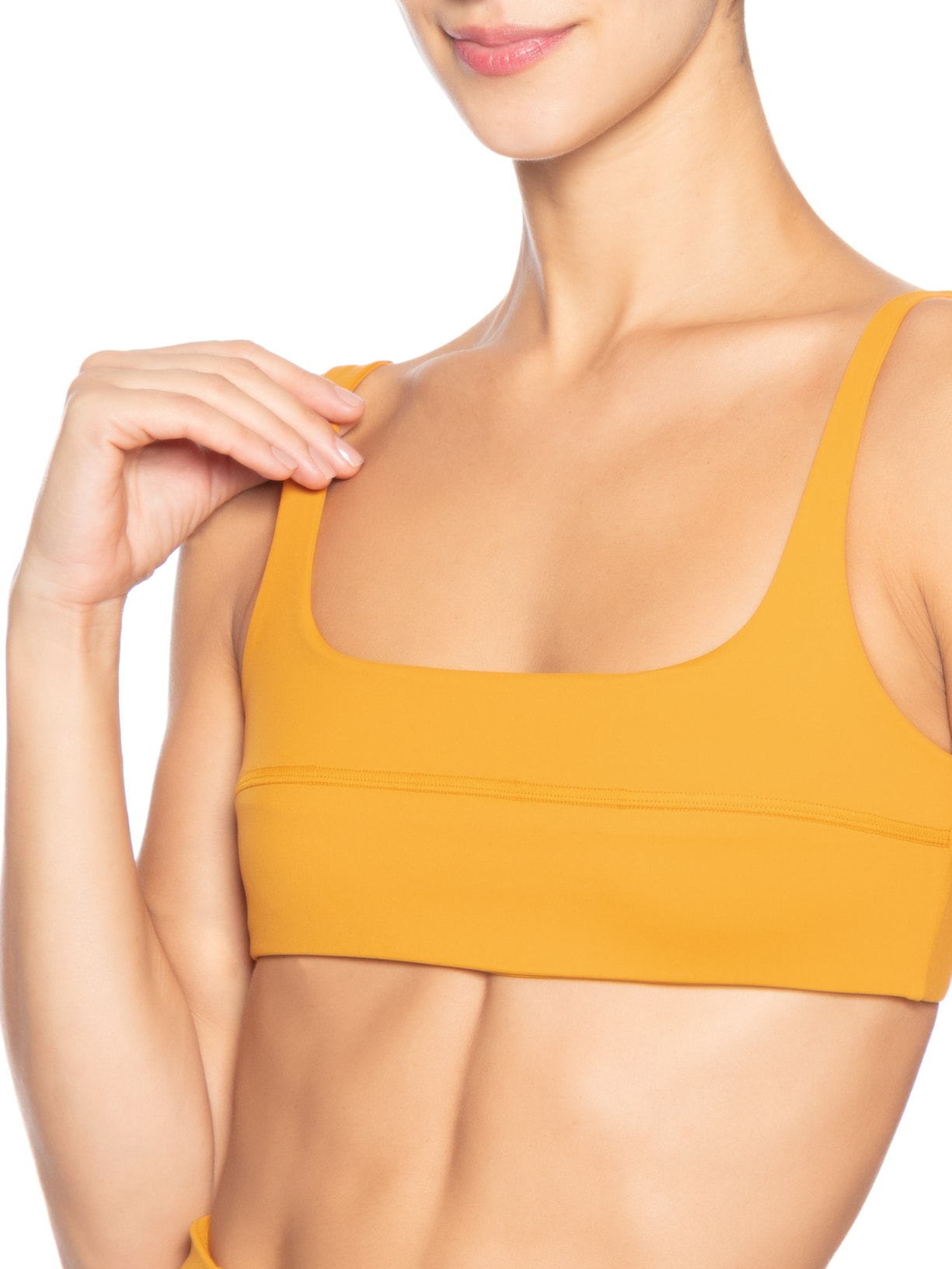 Top Quadrado Recorte Frontal Amarelo Inhale
