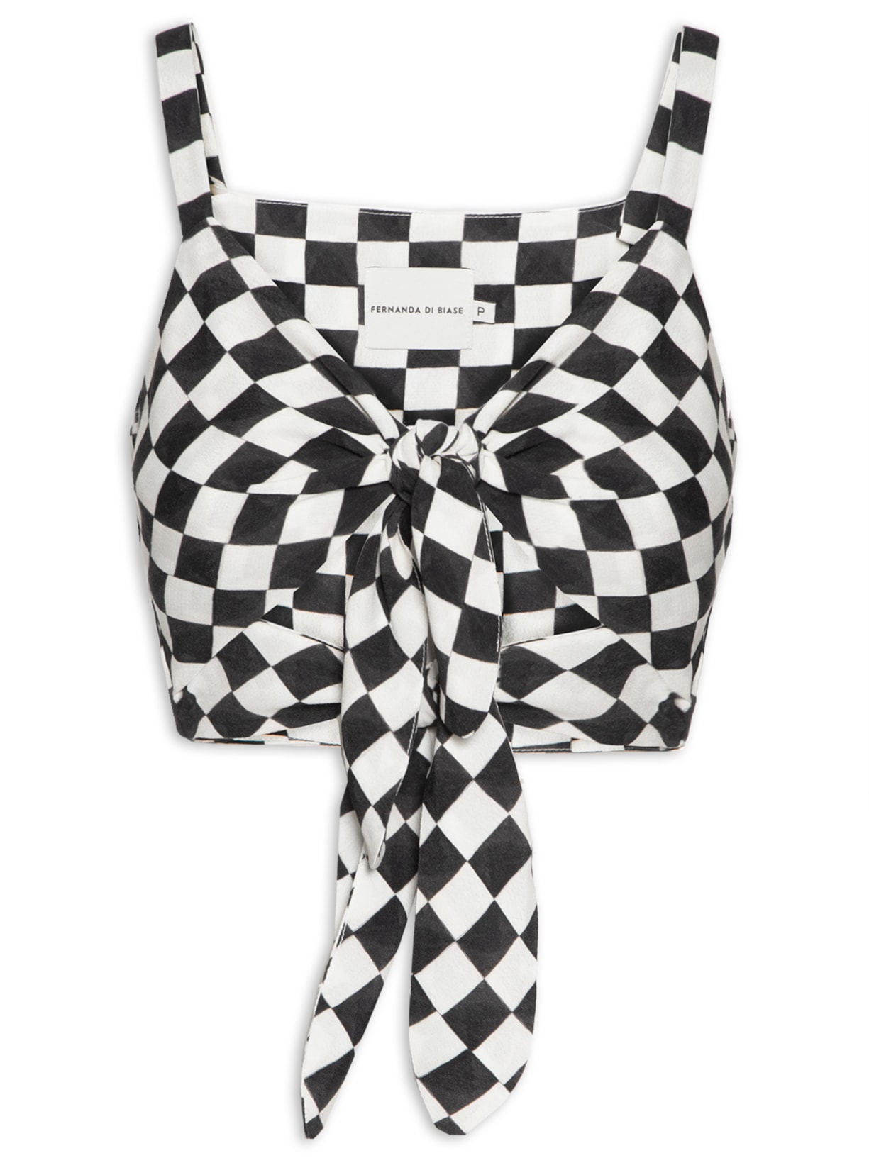 Top Quadriculado Preto Fernanda Di Biase