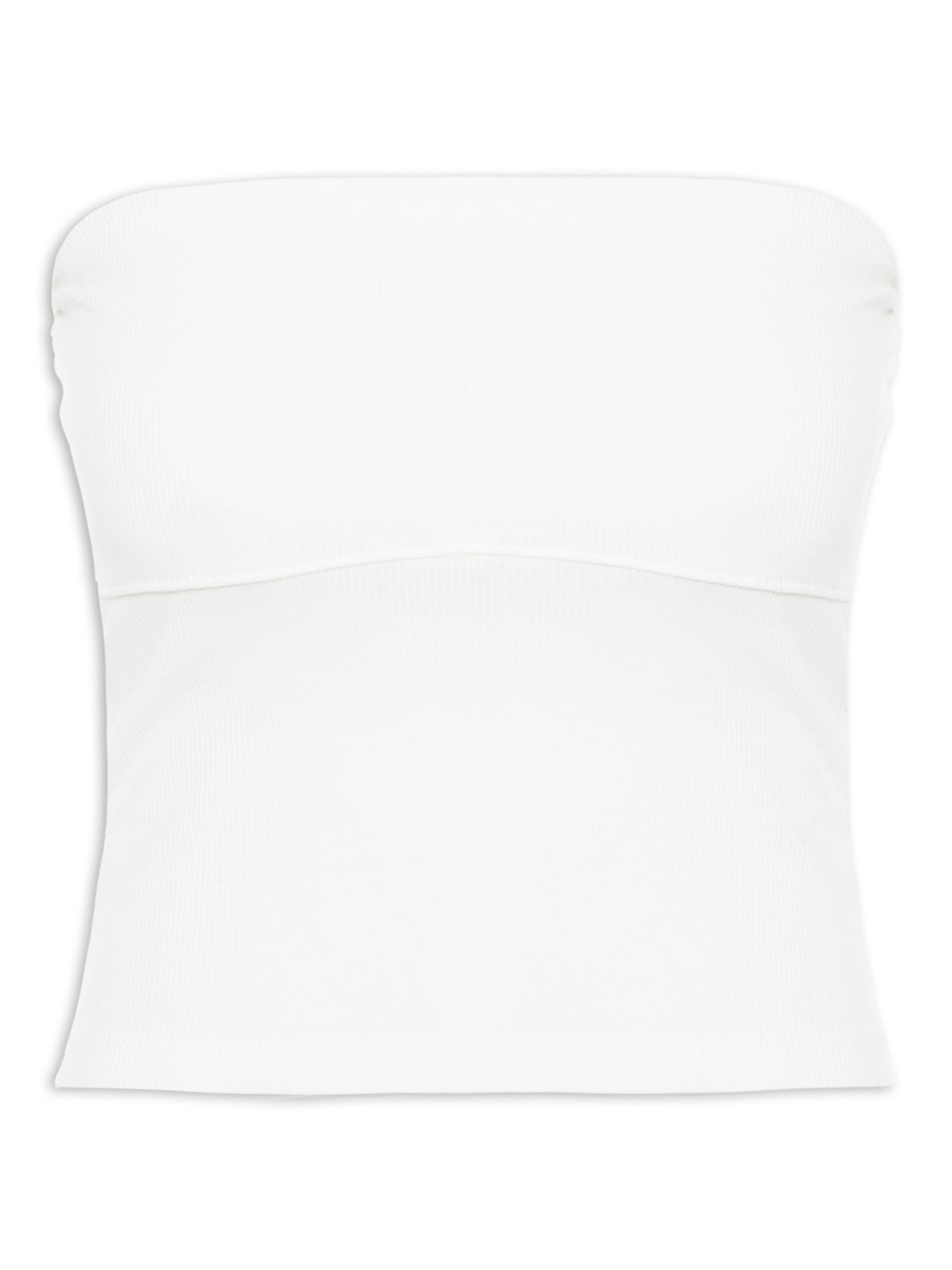 Top Recorte Sem Alça - Branco