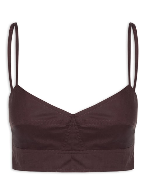 Top Recortes Boho – Marrom