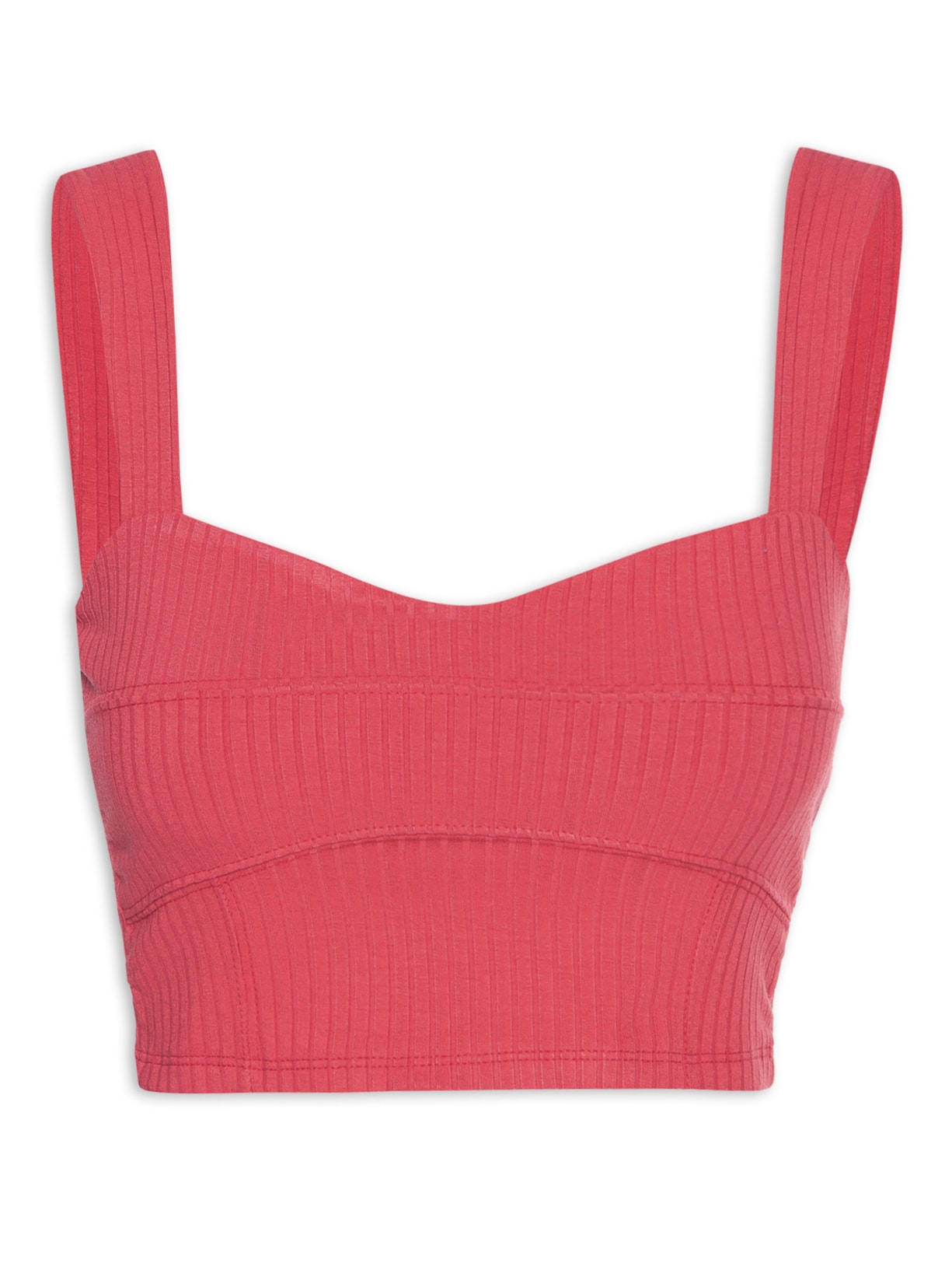 Top Recortes Rib - Rosa
