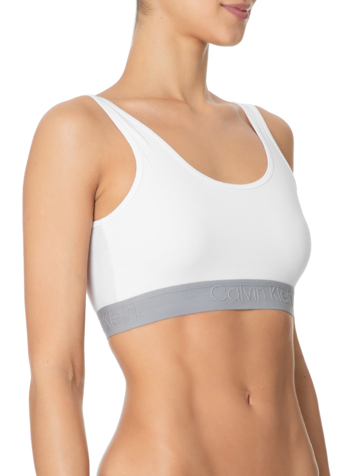 Top Regata Cotton Pure Branco Calvin Klein Underwear