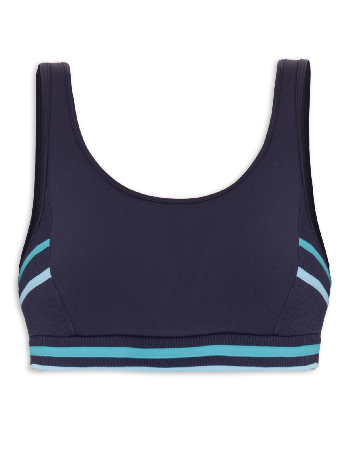 Top Regata Liso Textura - Azul