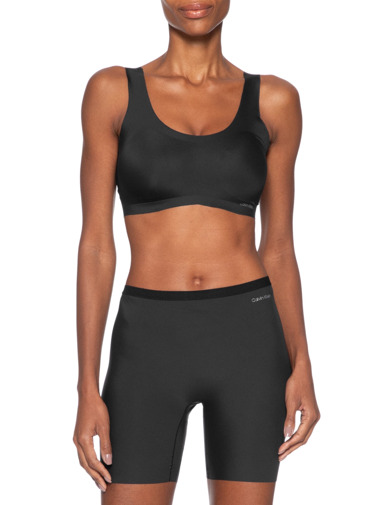 Top Regata Micro Invisible Feminino Preto Calvin Klein Underwear