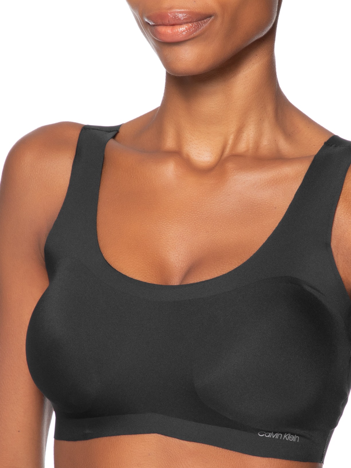 Top Regata Micro Invisible Feminino Preto Calvin Klein Underwear